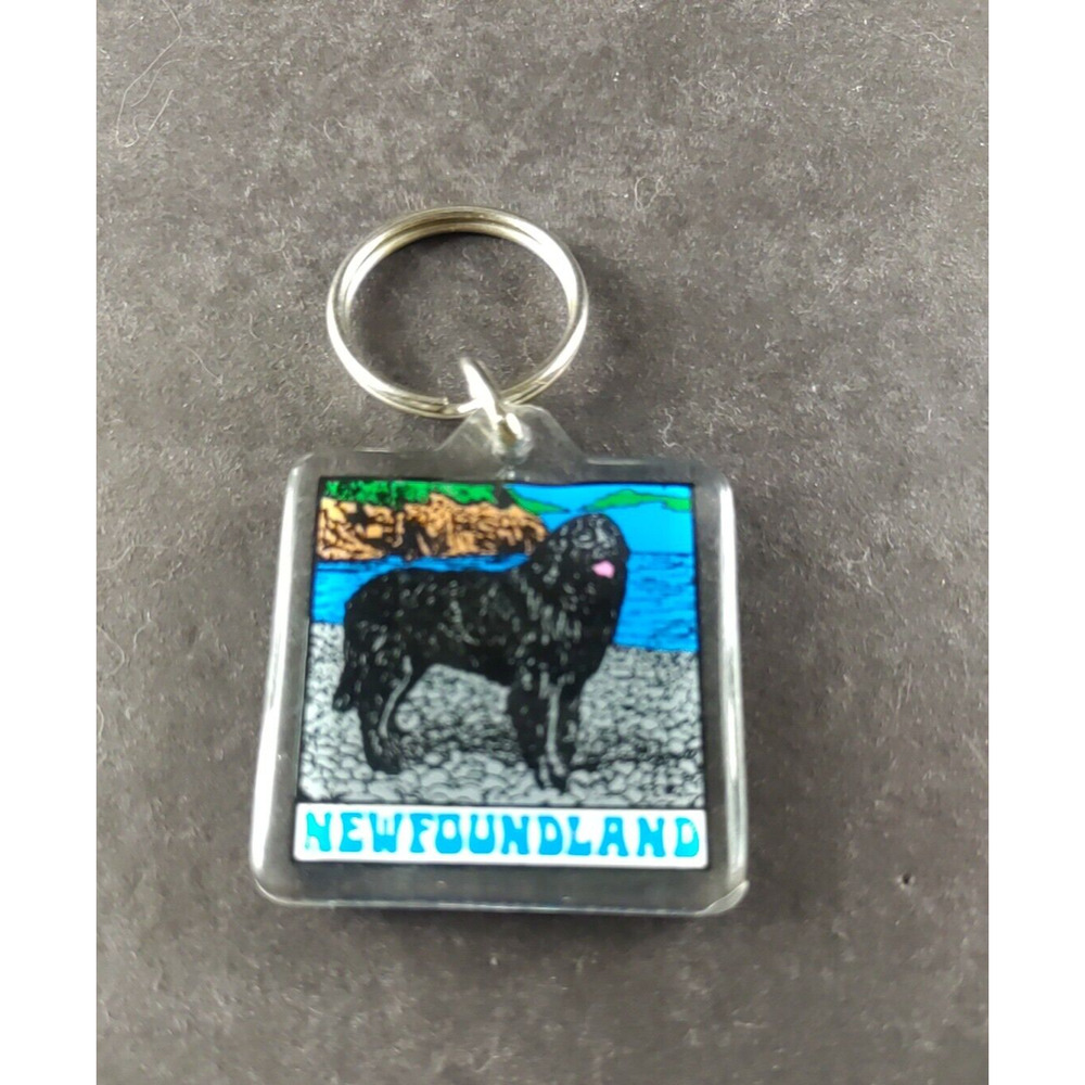Newfoundland Dog Keychain Acrylic New Found land